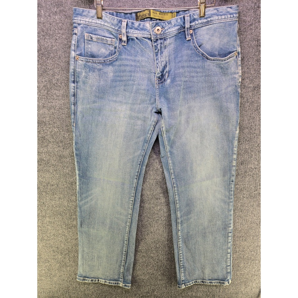 Rock and Roll Denim Pistol Regular Fit Stackable Bootcut Jeans Light Wash 34x30